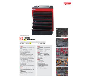 Rico Dolu Takım Arabası 285 Parça 6 Çekmeceli Kilitli TA0024 - 