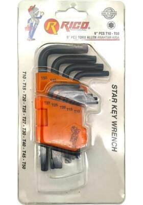 RİCO TORX ALLEN TAKIMI KISA 9 PARÇA 013-RC3199 - 